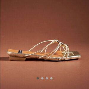 By Anthropologie Strappy Sandals SKU, size 7- 7.5 or EU 38, brand new in box